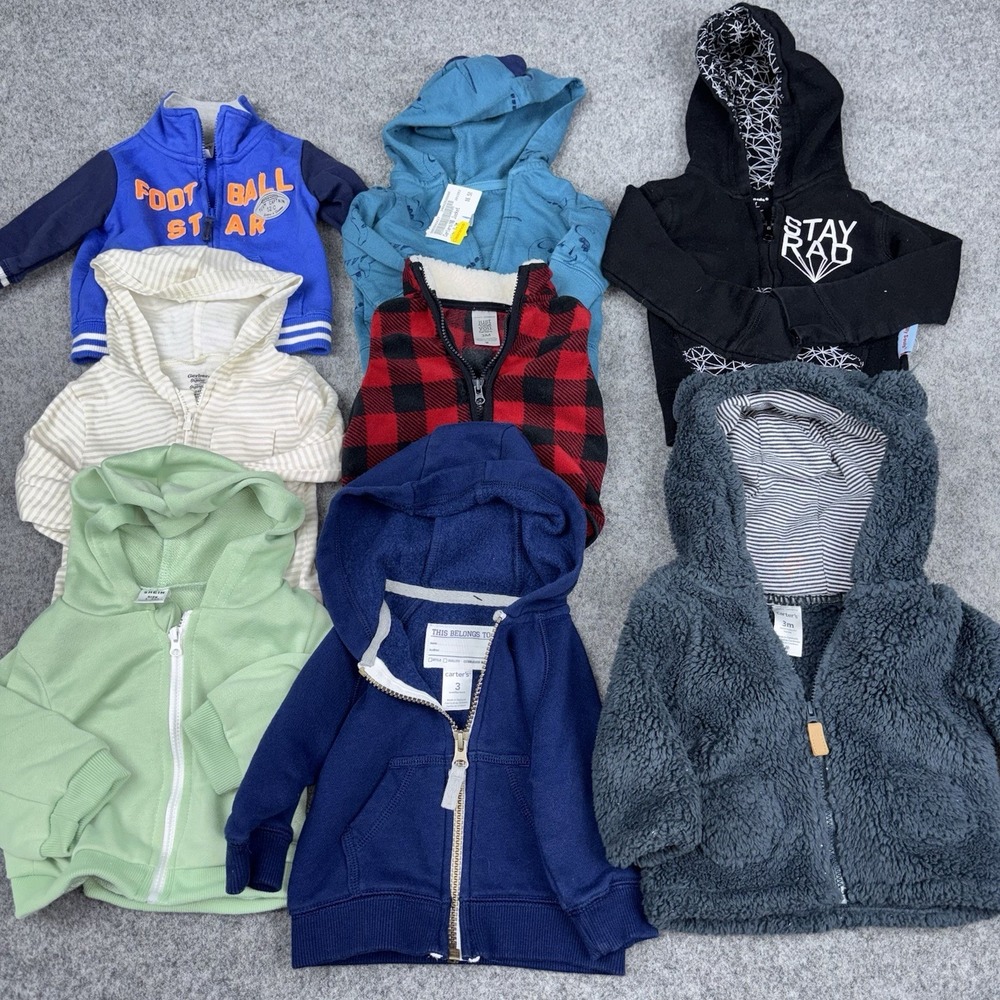 Boys Jackets 3 Months Lot Of 8 Winter Carters Shein Silly Souls Just One You EUC
